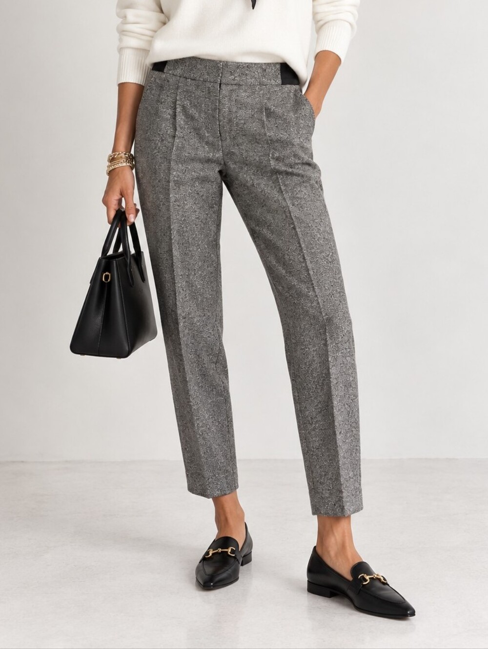 WHBM Gray Tweed Pants